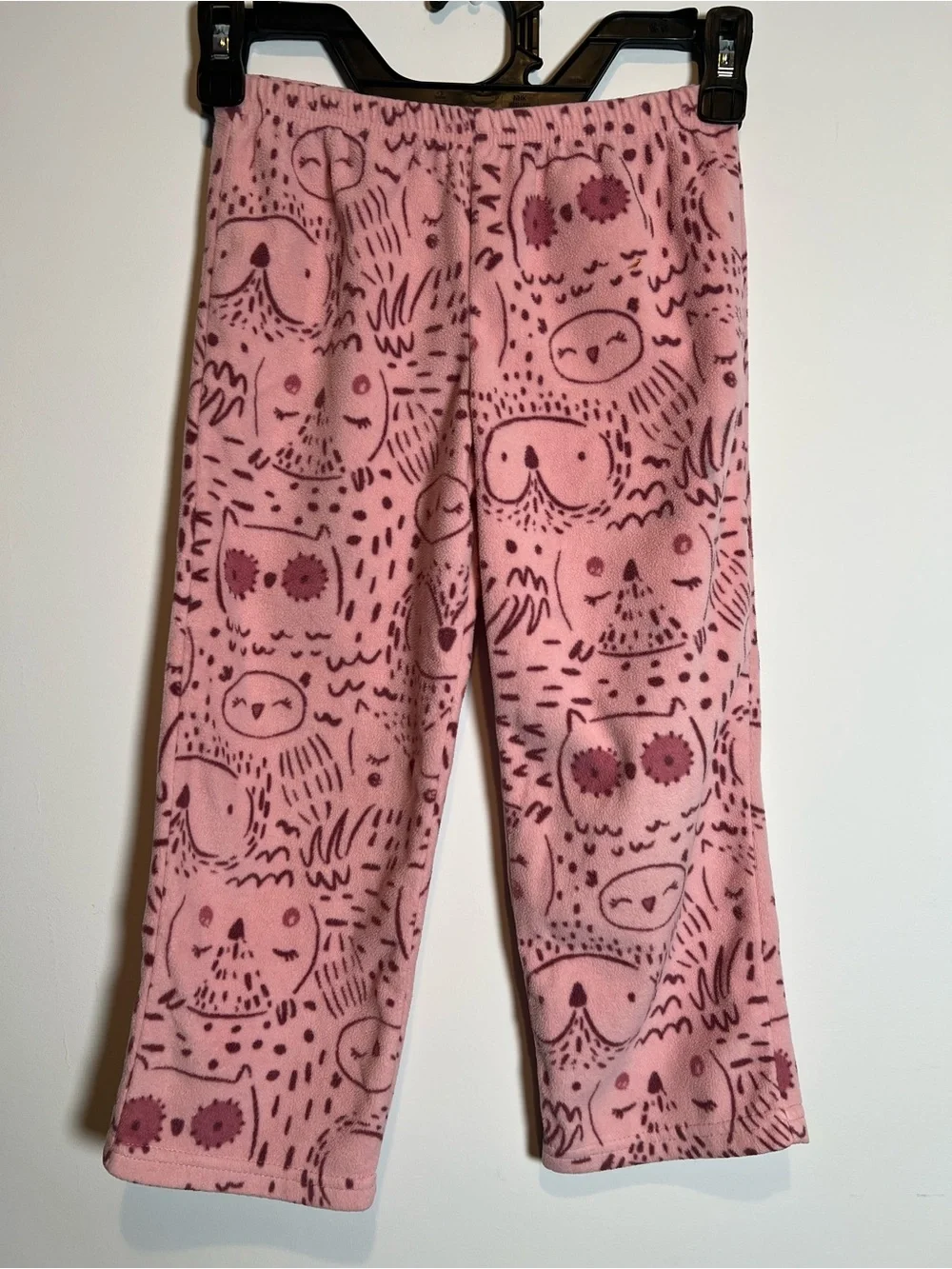 🎉5/$25 Girls' Pink Fleece Pajama Pants - Cozy Pink Owl Print